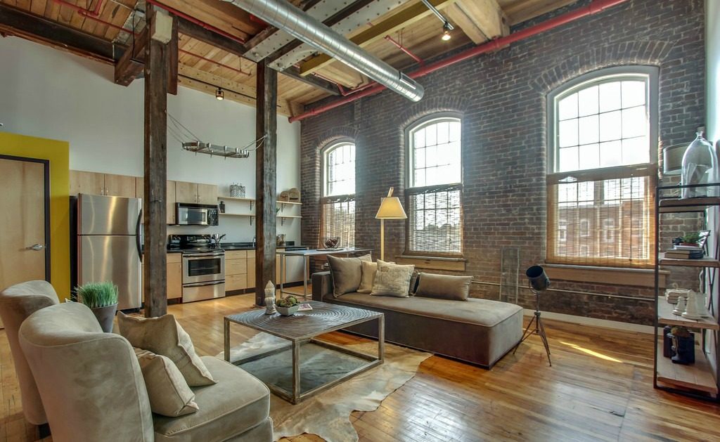 Werthan Lofts Interior 1024x629 Nashville Home Guru [ 629 x 1024 Pixel ]